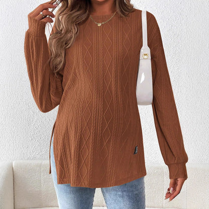 Umstandskleidung für Schwangere, Schwangerschaftskleidung, Rundhals-Langarmshirt für Schwangere, bequemes T-Shirt So ist Leben