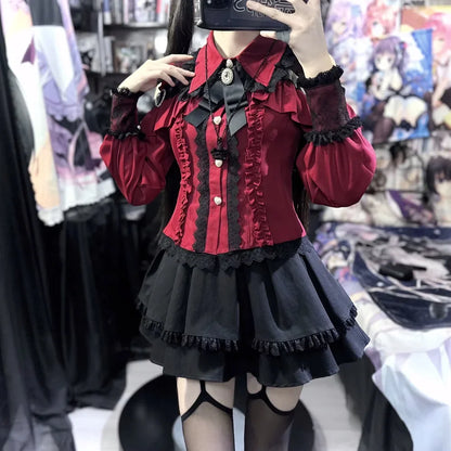 Lolita Set mit Oberteil und Faltenrock - So ist Leben
