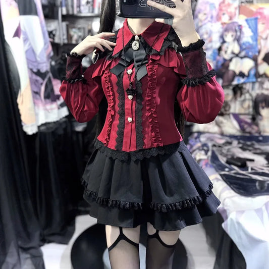 Lolita Set mit Oberteil und Faltenrock - So ist Leben