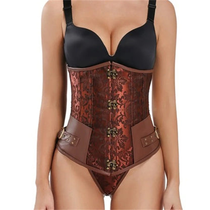 Korsett Dessous Bund für Frauen Gothic Kostüm Shapewear Palastartige Unterbrust Frauen Floral Top M6CD So ist Leben