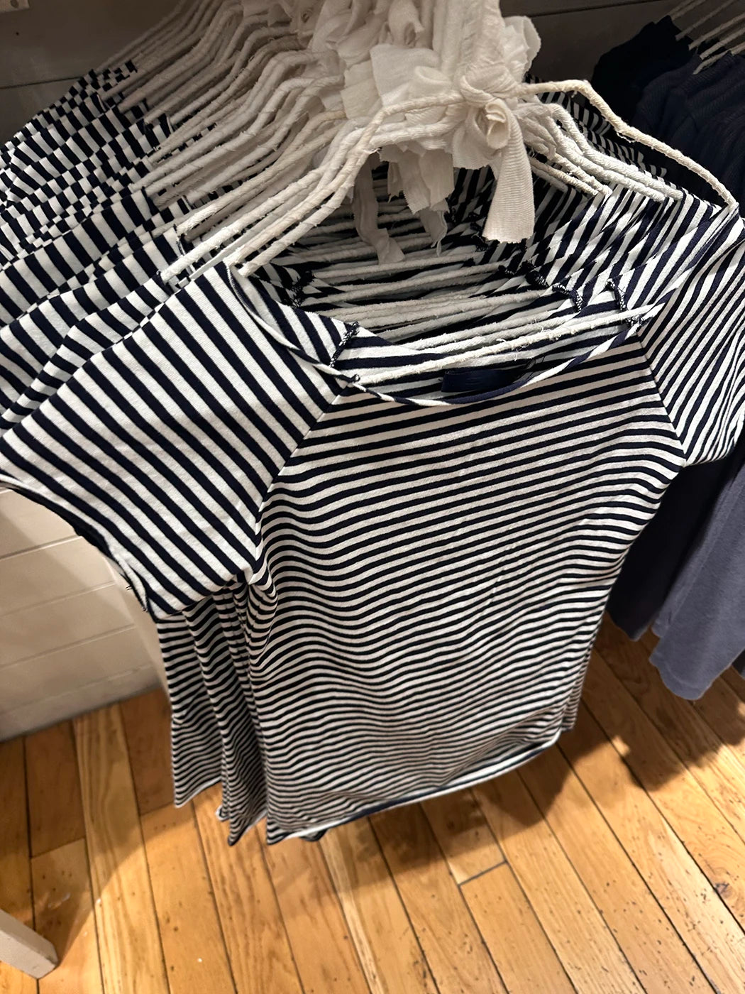 Gerollt Slash Neck Gestreiftes T-Shirt Frauen Sommer Kurzarm Casual Tees Tops Mode Y2K Dünnes T-shirt T-Shirts 2025 So ist Leben