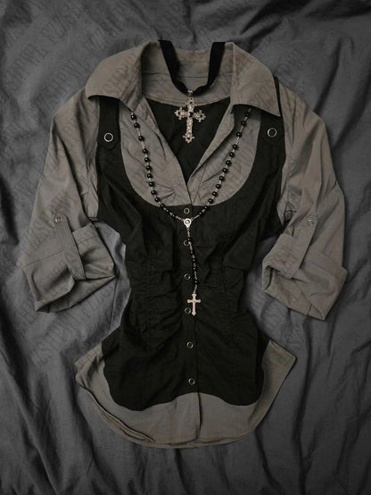 Frau Mode Cool Girl Flut Shirts Harajuku Punk Y2K Ästhetische Vintage Kleidung Täglich Weibliche Klassische Gothic Langarm Tops So ist Leben