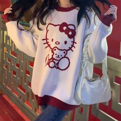 Hello‑Kitty Anime Pullover im modernen Kawaii‑Stil So ist Leben