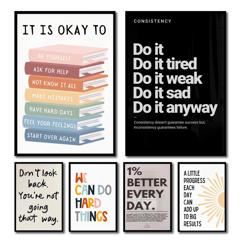 Inspirierendes Zitat Poster Wandkunst Motivierende Botschaft Einzigartige Geschenkidee - So ist Leben