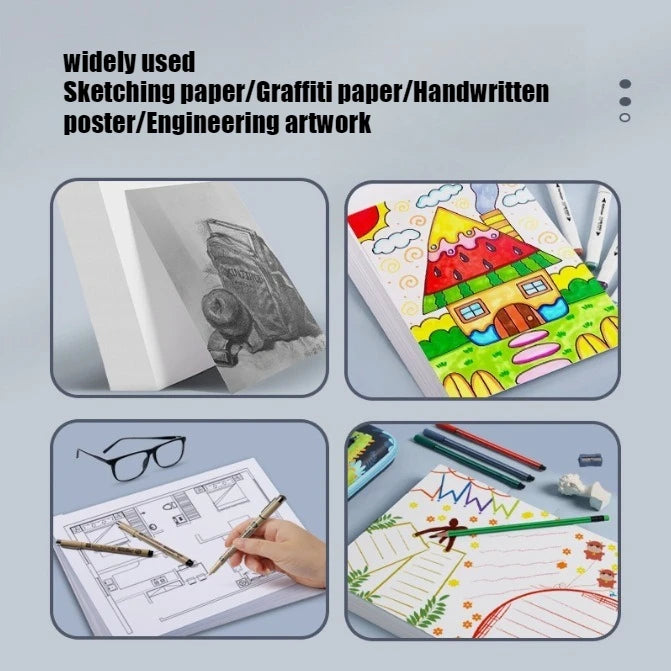 Dicker weißer Karton, doppelseitiger Druck, A4-Papier, handgefertigt, DIY-Zeichenpapier für Kinder, Karton für Studenten, Zeichenkarton So ist Leben