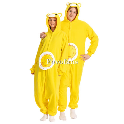 Favofans Tier-Kigurumi für Erwachsene Frauen Bären-Onesies Pyjamas Halloween-Kostüme Cosplay-Jumpsuit Weihnachtsgeschenk So ist Leben