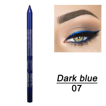14-farbiger bunter Eyeliner-Stift, hoch pigmentierter perlmutt schimmernder Metallic-Smokey-Punk-Eyeliner im Gothic-Stil, langlebiger Water Pro So ist Leben