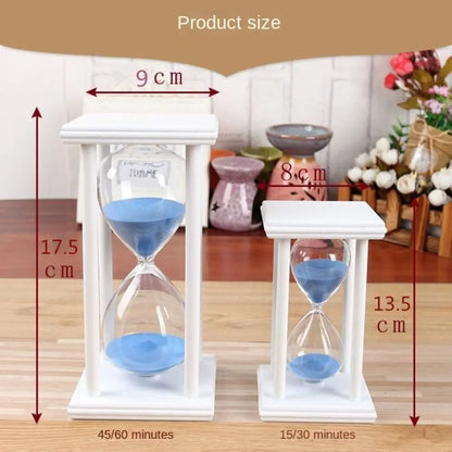 60/30 Minuten Sanduhr Sanduhr Vintage Sanduhr Schwarz Holz Sanduhr Timer für Zuhause Desktop Klassenzimmer Wohnzimmer Dekor So ist Leben