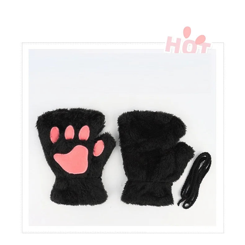 Halloween-Katzen-Kostüm-Set für Mädchen, Cosplay, Halloween-Katzen-Kostümzubehör mit Stirnband, Schwanz, Handschuhe, 3-teilig So ist Leben
