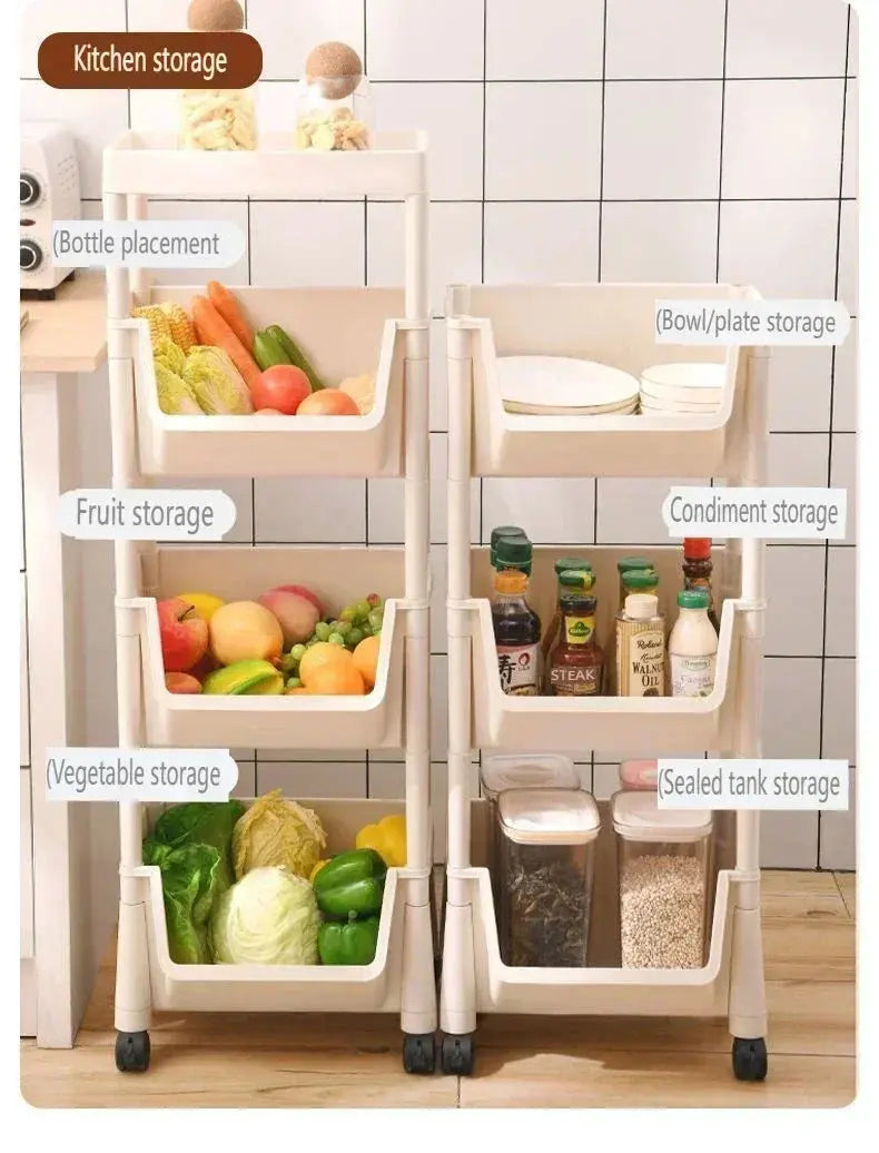 Trolley Bücherregal Küche Lagerregal Küche Ecke Schmaler Schlitz Lagerschrank Badezimmer Wohnzimmer Home Organizer - So ist Leben