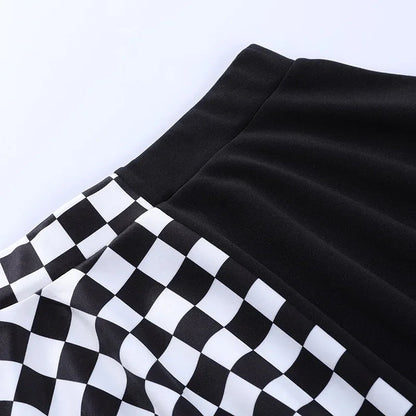 Patchwork Goth Plaid sexy Minirock Frauen Harajuku Mode Falten rock Punk ästhetische Sommer hohe Taille Rock 2021 So ist Leben