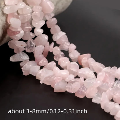 1 Strang (16 Zoll) Natürliche Rosenquarzperlen, natürliche unregelmäßige zerkleinerte Steinschnüre, facettierte dekorative Rosenquarzperlen So ist Leben