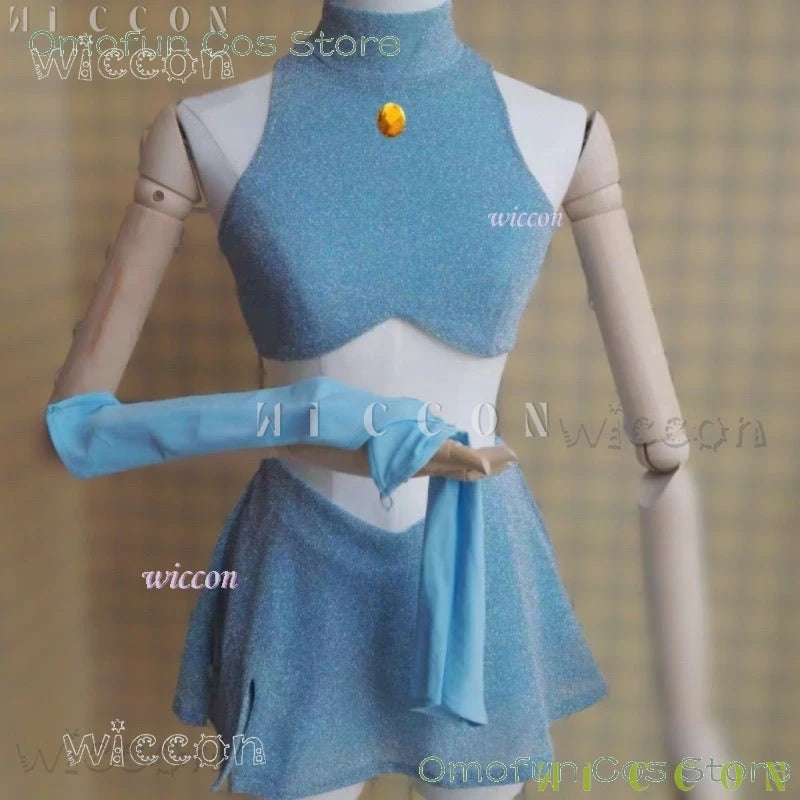 Anime Club Cartoon Prinzessin Bloom Cosplay Glänzender Rock Erwachsene Frauen Mädchen Stil Kleidung Halloween Party Dress-up Blauer Anzug So ist Leben
