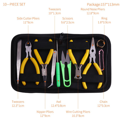 Hohe Qualität DIY Schmuck Machen Werkzeug Kits Zangen Sets Runde Nase Zange Seite Schneiden Zangen Draht Cutter Schere Perlen Pinzette So ist Leben