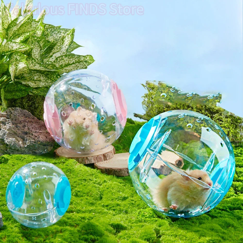 Hamster-Übungsball, transparentes Hamster-Laufballrad mit Zugseil für kleine Tiere, Heimtierbedarf, 14 cm/18/ cm So ist Leben