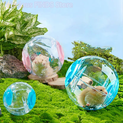 Hamster-Übungsball, transparentes Hamster-Laufballrad mit Zugseil für kleine Tiere, Heimtierbedarf, 14 cm/18/ cm So ist Leben
