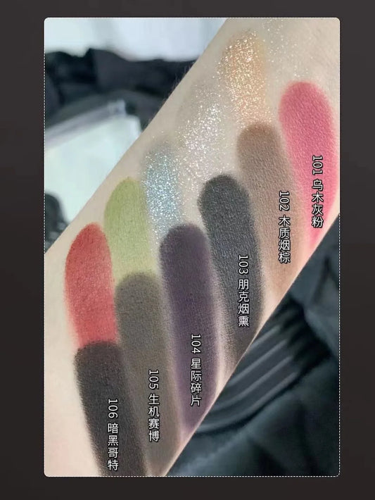 Biya 2-Farben-Lidschatten, tragbar, rot, schwarz, Platte, mattierter Lidschatten, dunkle rauchige Kosmetik, Make-up, Party, Halloween, DIY-Make-up So ist Leben