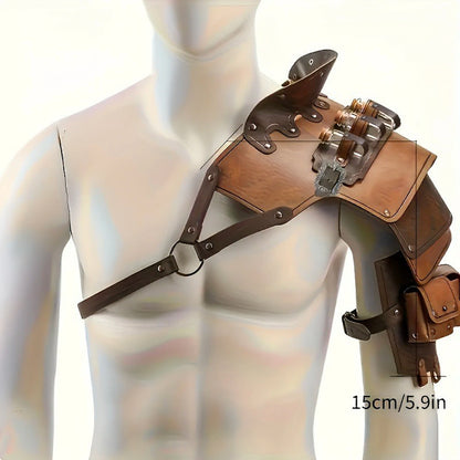 Mittelalterlicher Wikinger-Krieger, Ritter, Schulterpanzer, Gladiator, Piraten-Pauldrons, Steampunk, Vintage-Stil, PU-Leder, Spaulders, Cosplay-Kostüm So ist Leben