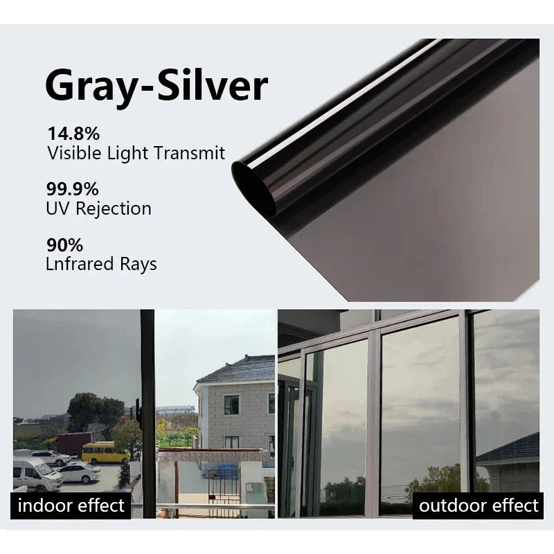 40-90CM Haus Fenster Privatsphäre Tönung Film Anti Look Glas Aufkleber Tag Einweg Spiegel Bildschirm Folie Vinyl UV Schutz Filme So ist Leben