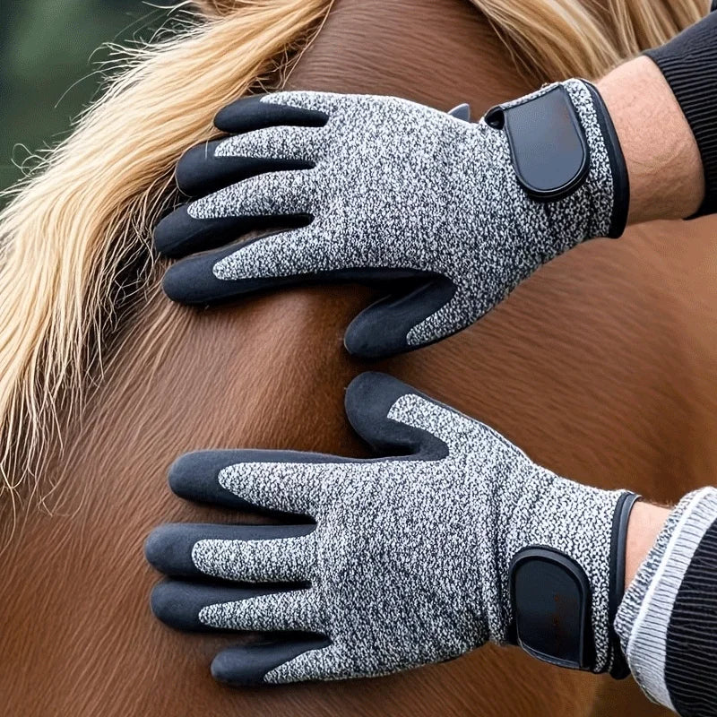 1 Paar Pferdepflege-Handschuhe, Fellpflege-Bürste, Tierhaar-Entferner-Handschuhe für Pferdemassage und -reinigung, Fellpflege-Werkzeug für langes und kurzes Fell So ist Leben