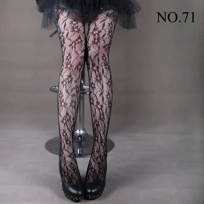 Gothic Leggings mit floralem Muster - So ist Leben