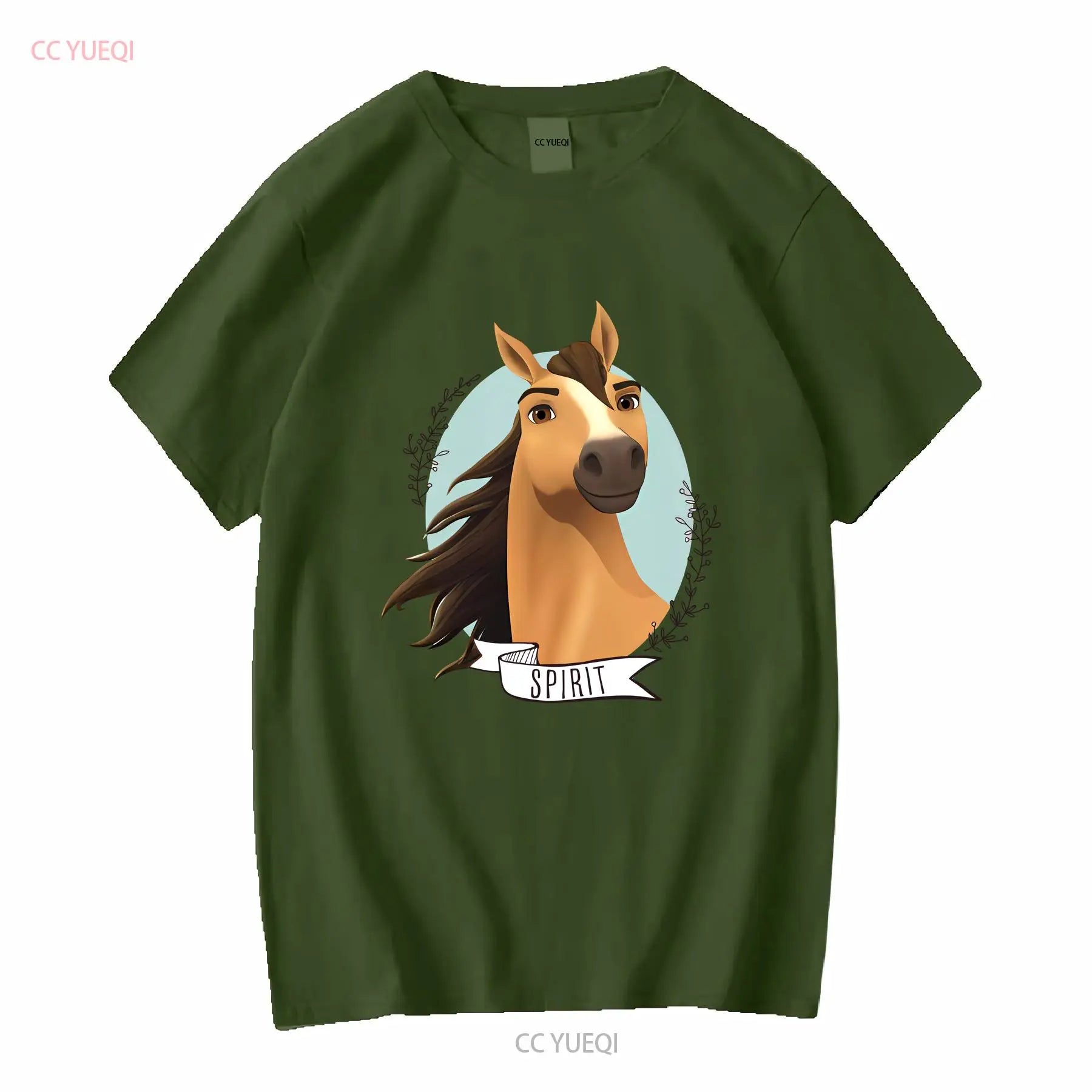 Spirit Wild Horse Kinder-T-Shirt mit langen oder kurzen Ärmeln, Vintage-Waschung, Grafik, Unisex-Mode, vielseitig, bequem So ist Leben