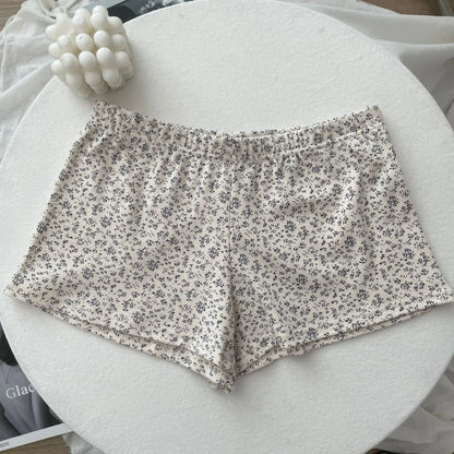 Süße Blumendruck Öse Schleife abgeschnittene Westen Frauen Baumwolle beiläufige dünne Spitzenbesatz Tank Tops Vintage Adrette süße Leibchen Y2K So ist Leben