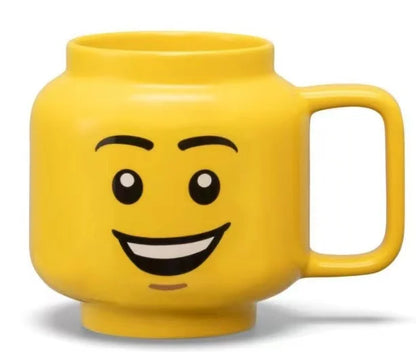 Cartoon-Keramikbecher, 250 ml, mit niedlichem Impish-Ausdruck, Figurenkopfmuster, Kaffee, Milch, Tee, Trinkgeschirr für Paare, Freunde, Familie So ist Leben