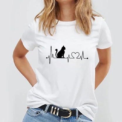 Lässiges Basic-T-Shirt mit schlichtem Design und Panda-Print - So ist Leben