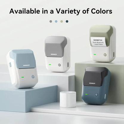 NIIMBOT B1 Tragbarer Thermodrucker mit Bändern, 5,1 cm, selbstklebende Etikettenmaschine, Mini-Bluetooth-Aufkleberhersteller, wasserdichte Etikettenrolle So ist Leben