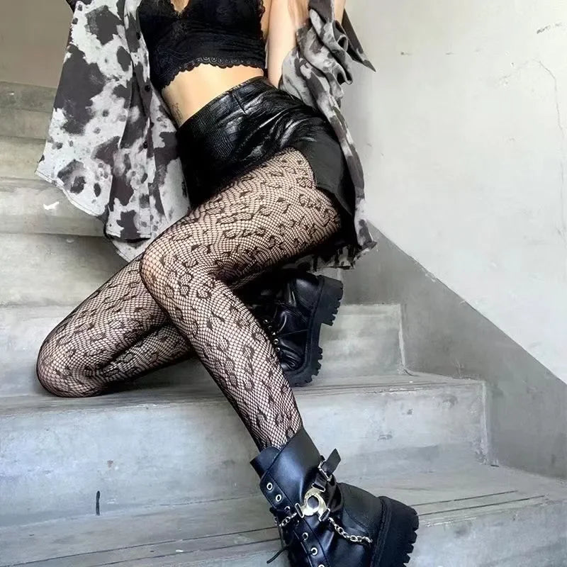 Klassische Lolita Höhlte Heraus Spitze Mesh Strümpfe Mit Flachem Boden Strumpfhosen Frauen Sexy Japanische Mädchen Gothic Punk Retro Spinne Web Strumpfhosen So ist Leben