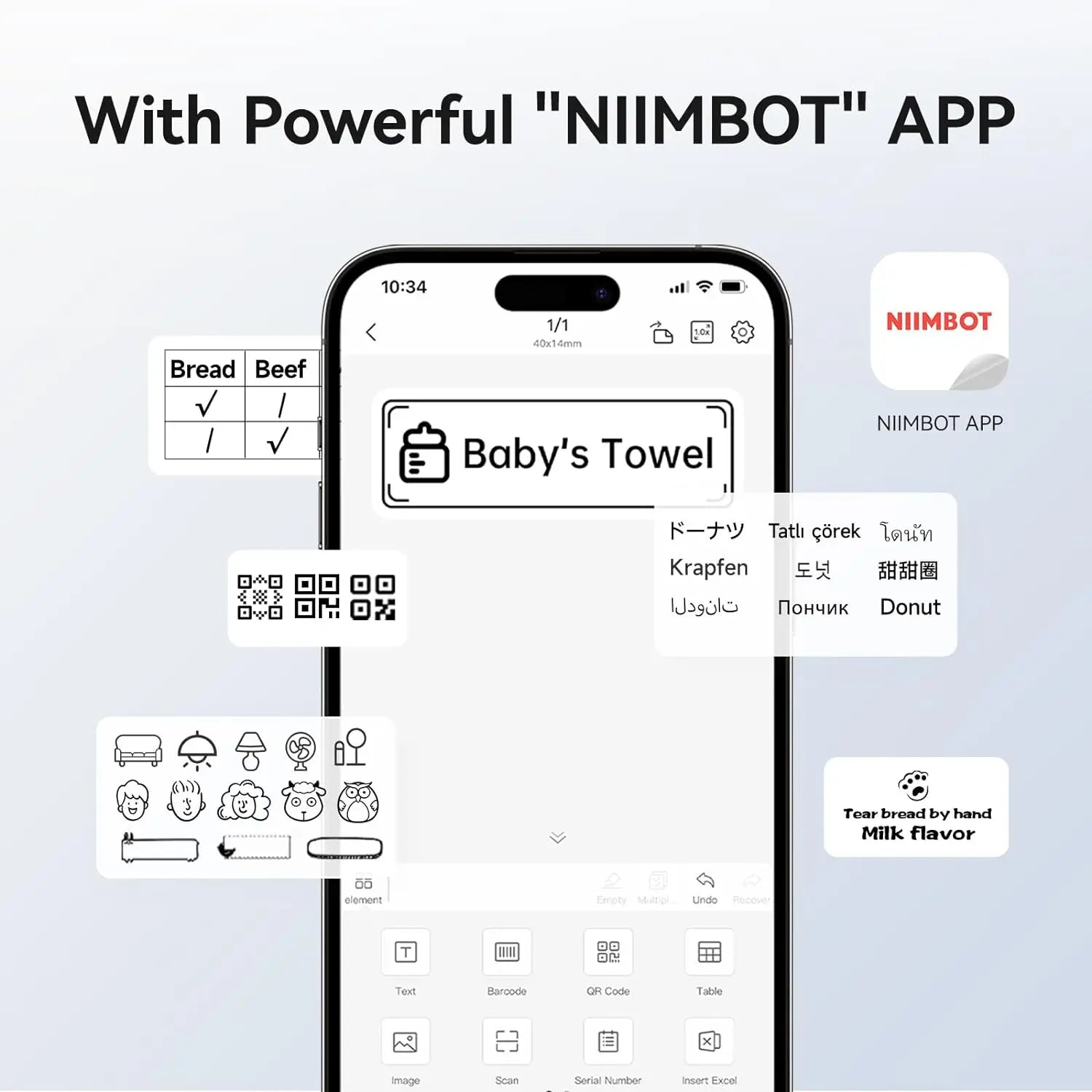 NIIMBOT B1 Tragbarer Thermodrucker mit Bändern, 5,1 cm, selbstklebende Etikettenmaschine, Mini-Bluetooth-Aufkleberhersteller, wasserdichte Etikettenrolle So ist Leben