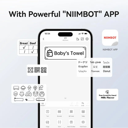 NIIMBOT B1 Tragbarer Thermodrucker mit Bändern, 5,1 cm, selbstklebende Etikettenmaschine, Mini-Bluetooth-Aufkleberhersteller, wasserdichte Etikettenrolle So ist Leben