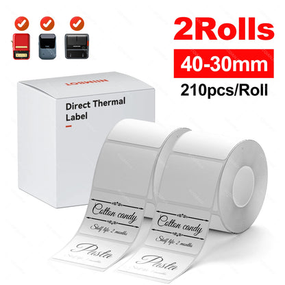 2 Rollen Niimbot B1 B21 B3S Etiketten-selbstklebendes Aufkleberpapier für Etikettendrucker, automatisches Klebepapier, Namenskarte, stationäre Markierung So ist Leben