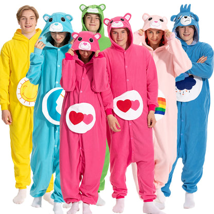 Favofans Tier-Kigurumi für Erwachsene Frauen Bären-Onesies Pyjamas Halloween-Kostüme Cosplay-Jumpsuit Weihnachtsgeschenk So ist Leben