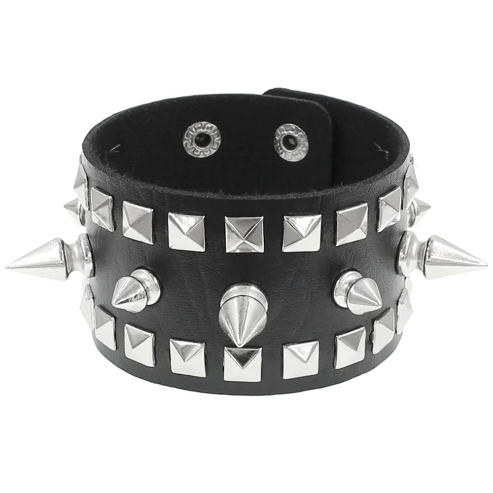 Punk Niet Stern PU Leder Armband Für Frauen Männer Hip Hop Gothic Dark Girl Rock Schmuck Anhänger Liebe Kette Hip Hop Zubehör So ist Leben