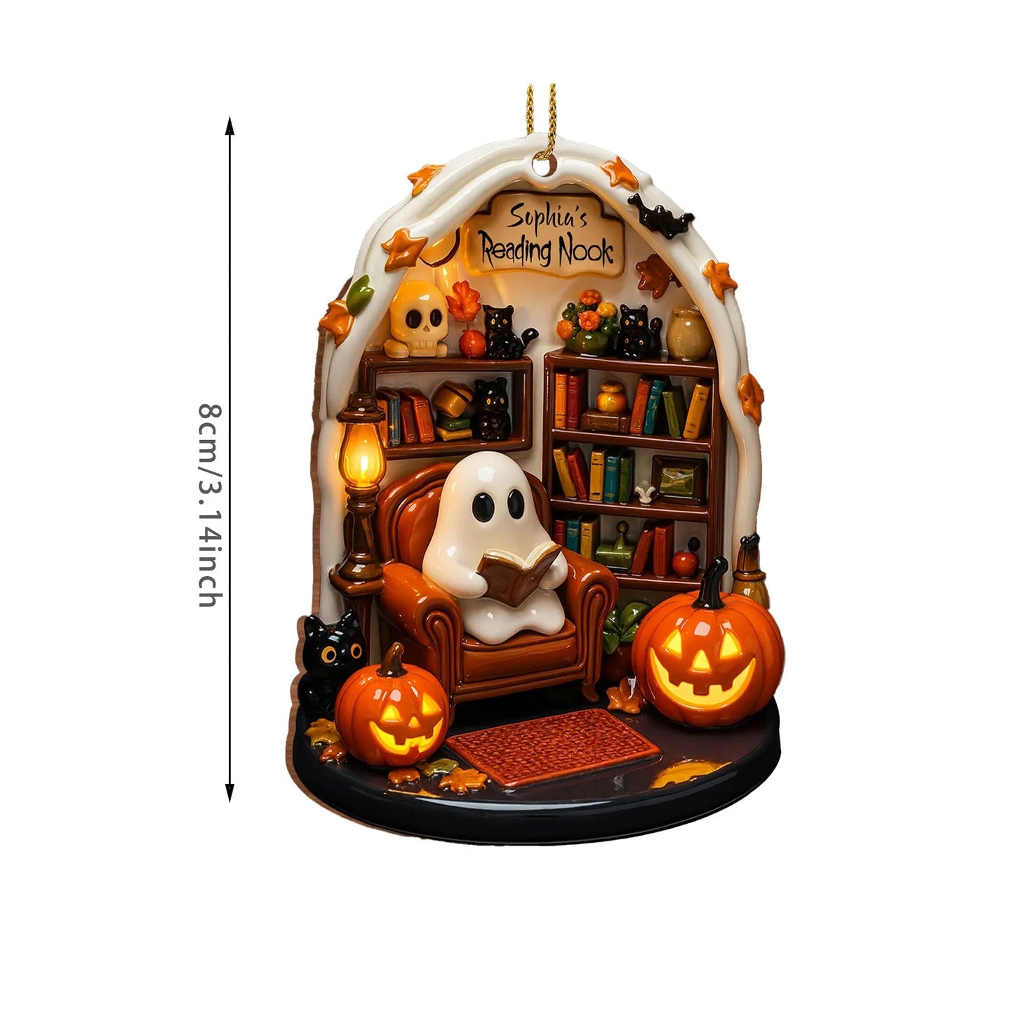 Halloween Geist Lesen 2D Flache Ornamente Festival Atmosphäre Thema Party Dekorative Lieferungen Kreative Hause Dekorative Geschenk So ist Leben