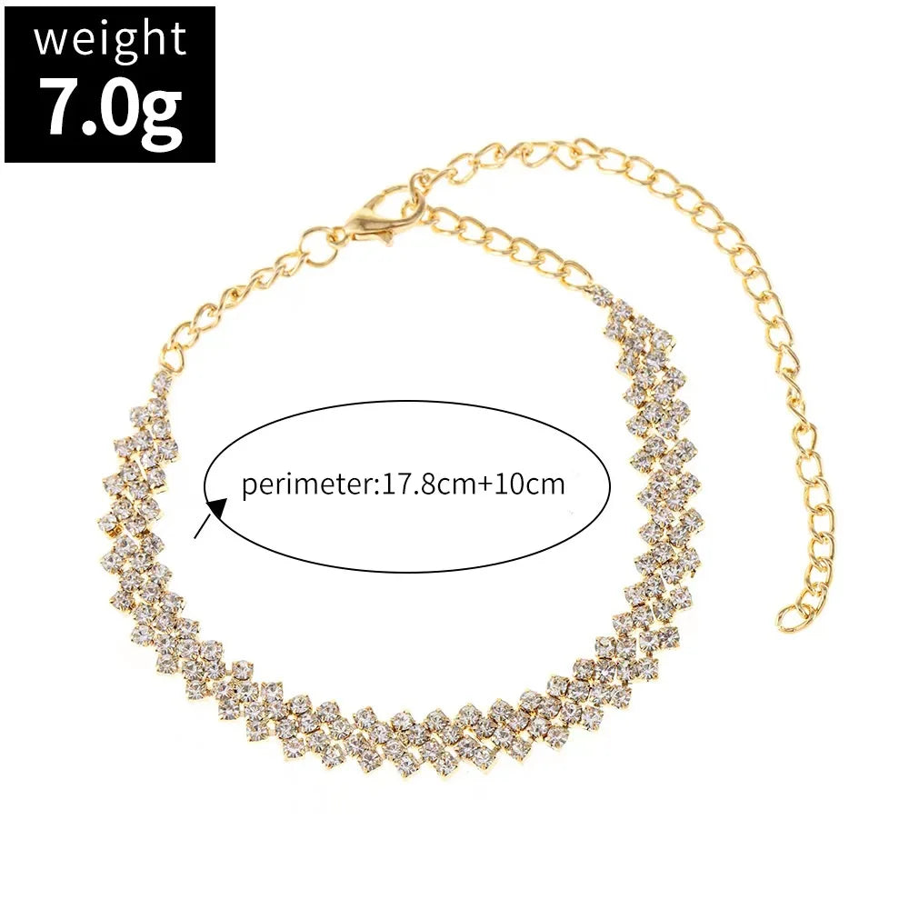 Mode Glänzende Raute Kette Fußkettchen für Frauen Mode Silber Farbe Sommer Strand Knöchel Armband Barfuß Sandalen Fuß Schmuck So ist Leben