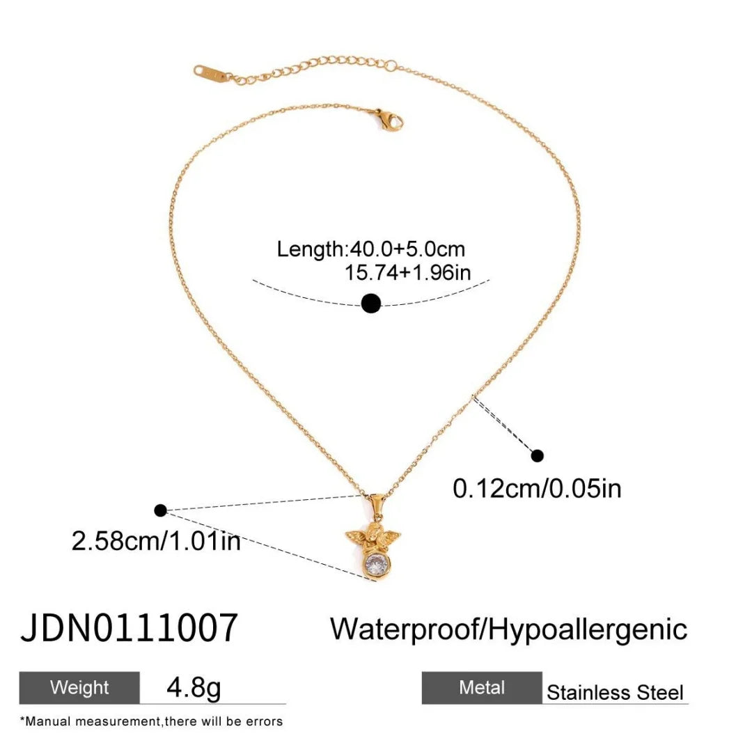 Youthway Elegant Pearl Necklace For Women 18K Gold Plated Stainless Steel Cross Star Heart Pendant Necklace Fashion Jewelry Gift So ist Leben