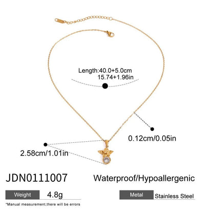Youthway Elegant Pearl Necklace For Women 18K Gold Plated Stainless Steel Cross Star Heart Pendant Necklace Fashion Jewelry Gift So ist Leben