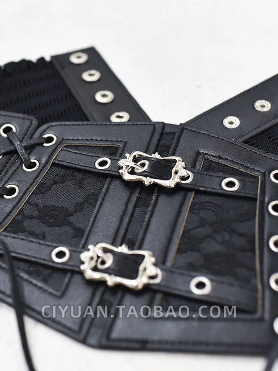 LOLITA Punk Gothic Steam Lace Quaste Tie Taillengürtel geraffte Taille getragen mit Accessoires und Gürtel So ist Leben