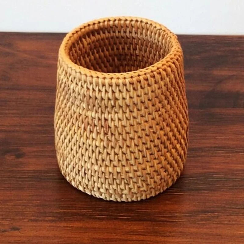 Haushalt Rattan Organizer Stäbchen Schaufel Löffel Abendessen Messer Gabeln Geschirr Lagerung Box Lagerung Körbe So ist Leben