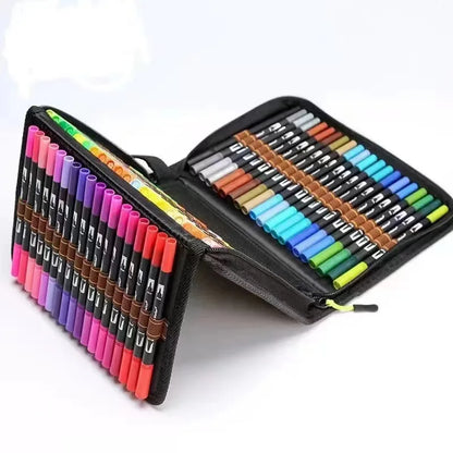 12/24/60/72/100/120 Farben Aquarell Kunst Marker Pinsel Stift Dual Tip Fin eliner Zeichnung für Kalligraphie Malerei Set Kunst zubehör So ist Leben