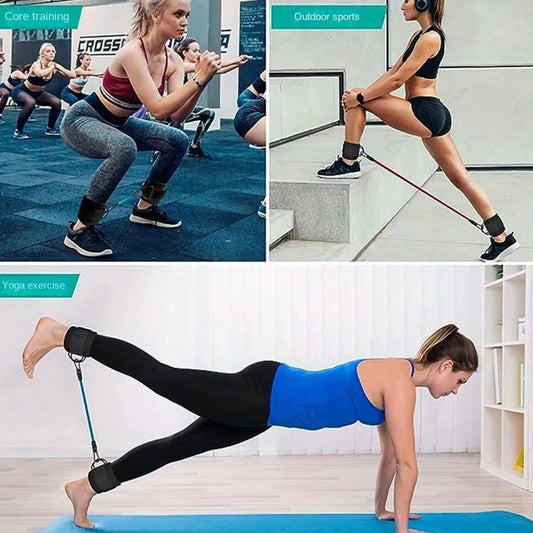 5-teiliges Knöchelwiderstandsband-Set, 60 Pfund, drei verschiedene verstellbare Pfund-Widerstandsbänder, für Kleber und Hüfttraining So ist Leben