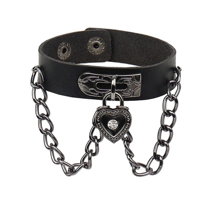 Punk Niet Stern PU Leder Armband Für Frauen Männer Hip Hop Gothic Dark Girl Rock Schmuck Anhänger Liebe Kette Hip Hop Zubehör So ist Leben