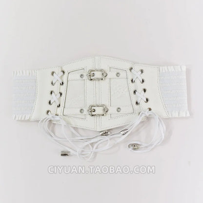 LOLITA Punk Gothic Steam Lace Quaste Tie Taillengürtel geraffte Taille getragen mit Accessoires und Gürtel So ist Leben