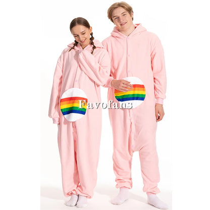 Favofans Tier-Kigurumi für Erwachsene Frauen Bären-Onesies Pyjamas Halloween-Kostüme Cosplay-Jumpsuit Weihnachtsgeschenk So ist Leben