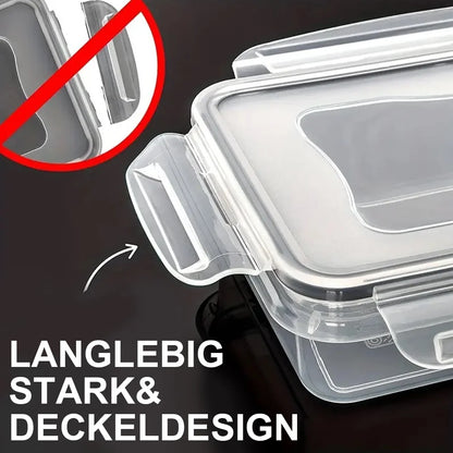 12-teilige versiegelte Kühlschrank-Aufbewahrungsbox mit Deckel, Crisper, Lebensmittel, behält die Frische, transparentes Vorratsglas, Lunchbox mit Deckel So ist Leben