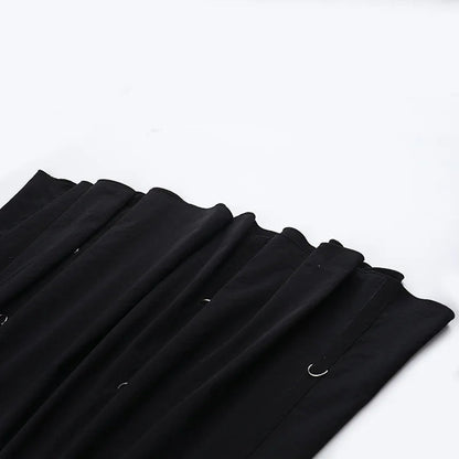 Goth Dark Acubi Mode Schwarz Swing A-linie Rock Punk Grunge Metall Schnalle Streetwear Frauen Bandage Röcke Mall Gothic Alt Tuch So ist Leben