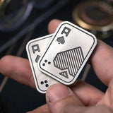 KK AA Fidget Slider Metall Schädel Push Slider Stress Relief Spielzeug Anti Stress EDC Top Spinning Poker Spielzeug Erwachsene Geschenke So ist Leben